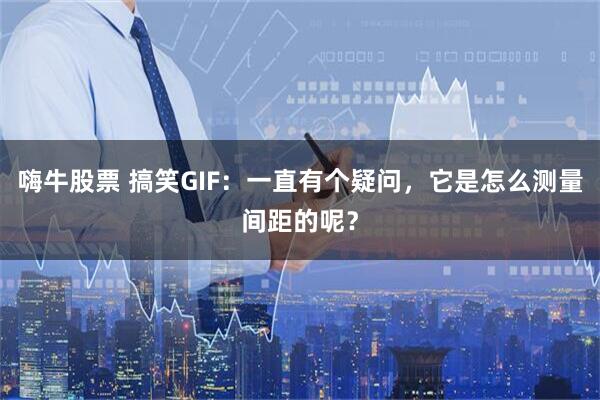 嗨牛股票 搞笑GIF：一直有个疑问，它是怎么测量间距的呢？